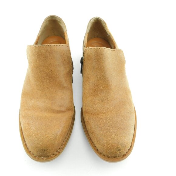 BORN Brown Distressed Leather Ankle Booties Shoes 7 - Picture 2 of 7